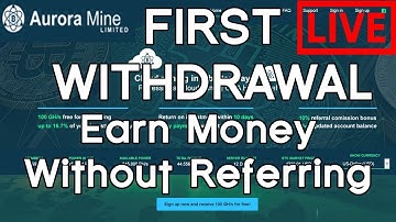 Aurora Mine Bitcoin Cloud Mining Earn money without referring [ First Withdrawal ]