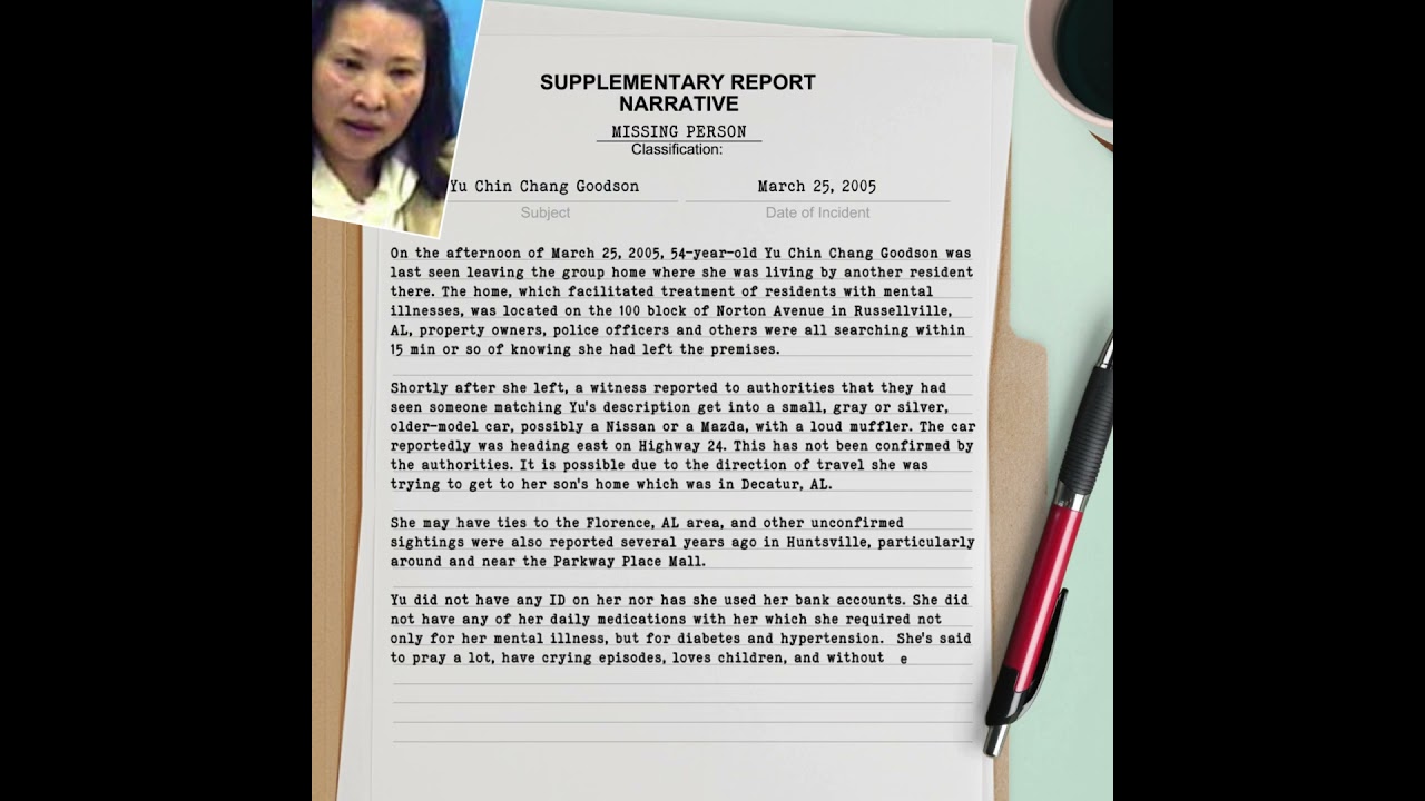 Missing: Yu Chin Goodson