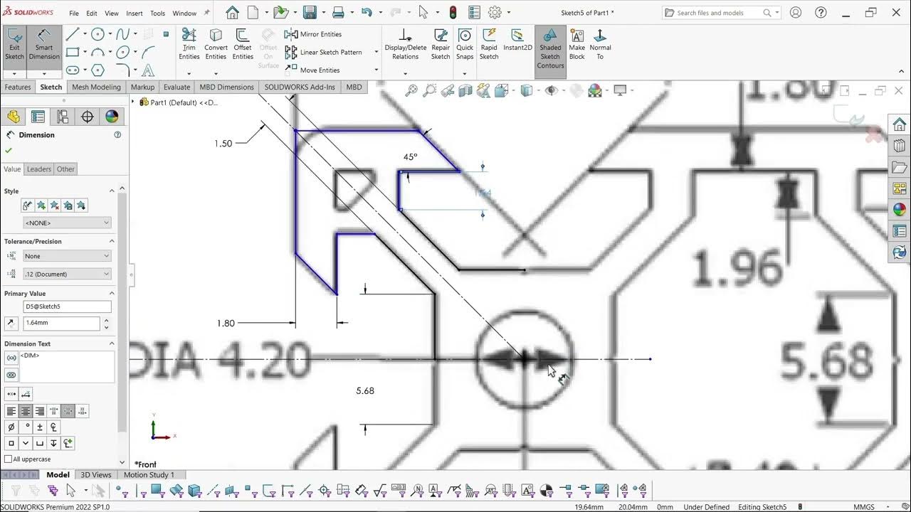 Model VSLOT 2040 Aluminium Extrusion in Solidworks using Picture with