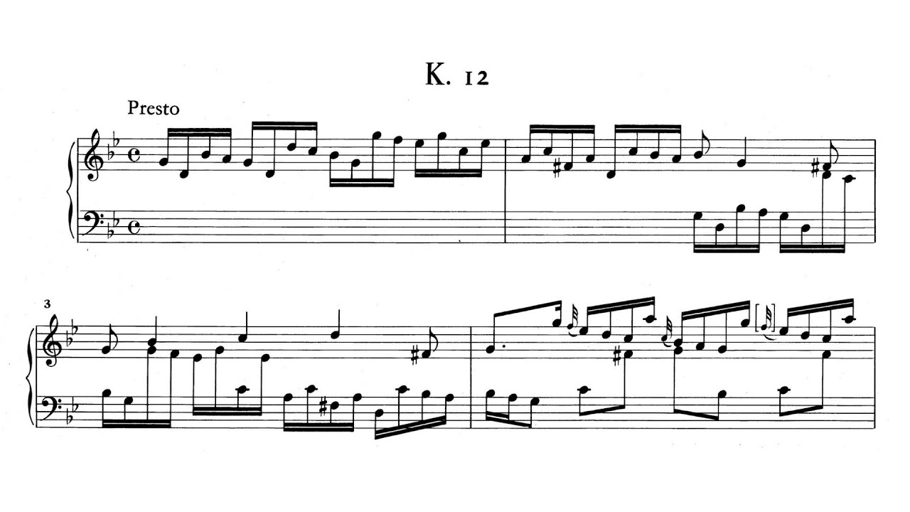 Scarlatti: Keyboard Sonata in G minor, K.12 - YouTube