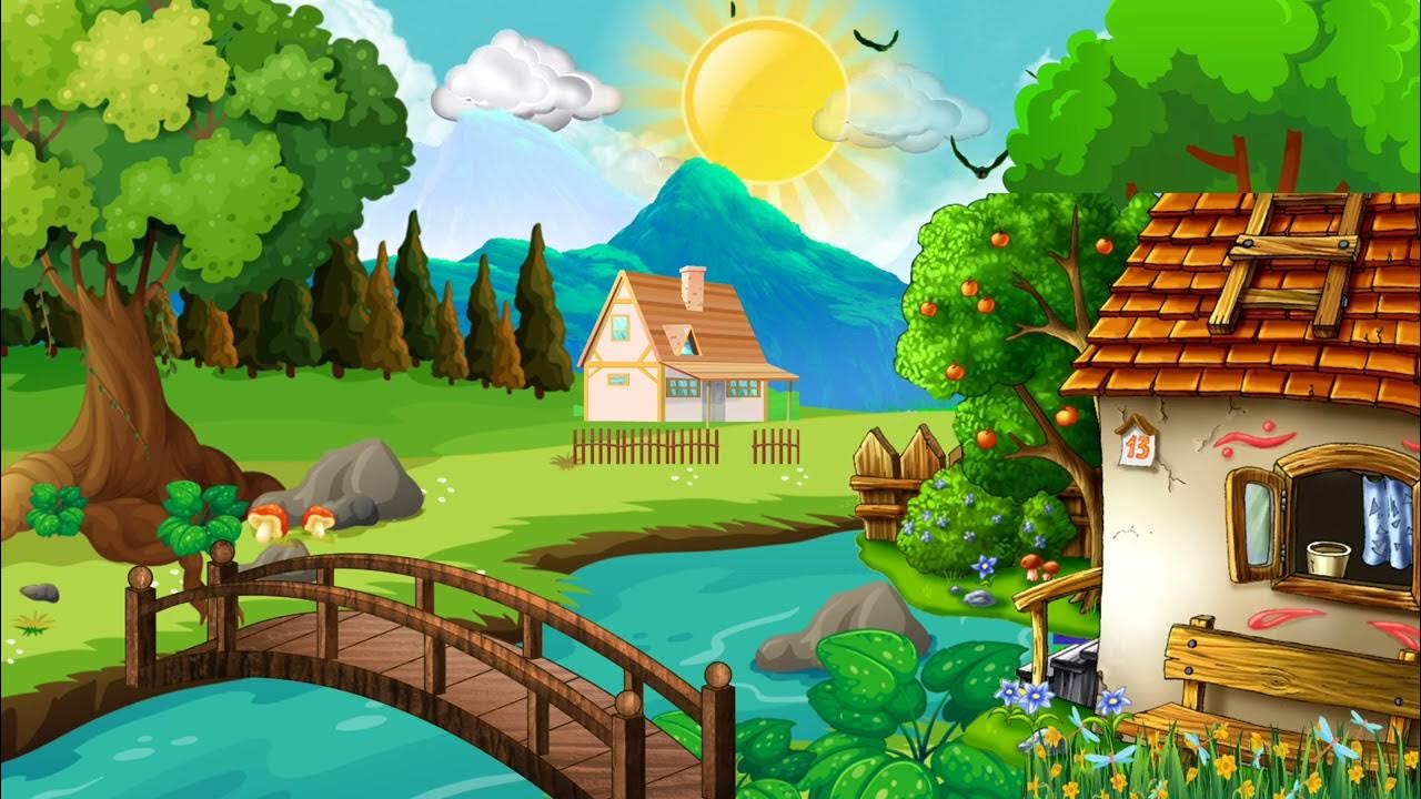 HD free download animated homes at nature and rivers background