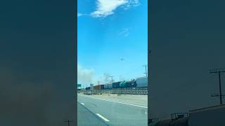 Fire near Perris 215 Freeway #california