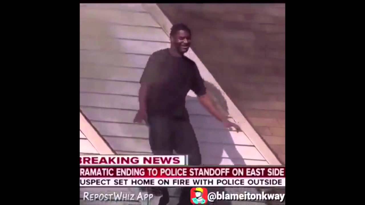 Man dances on Ex girlfriend's burning roof - YouTube