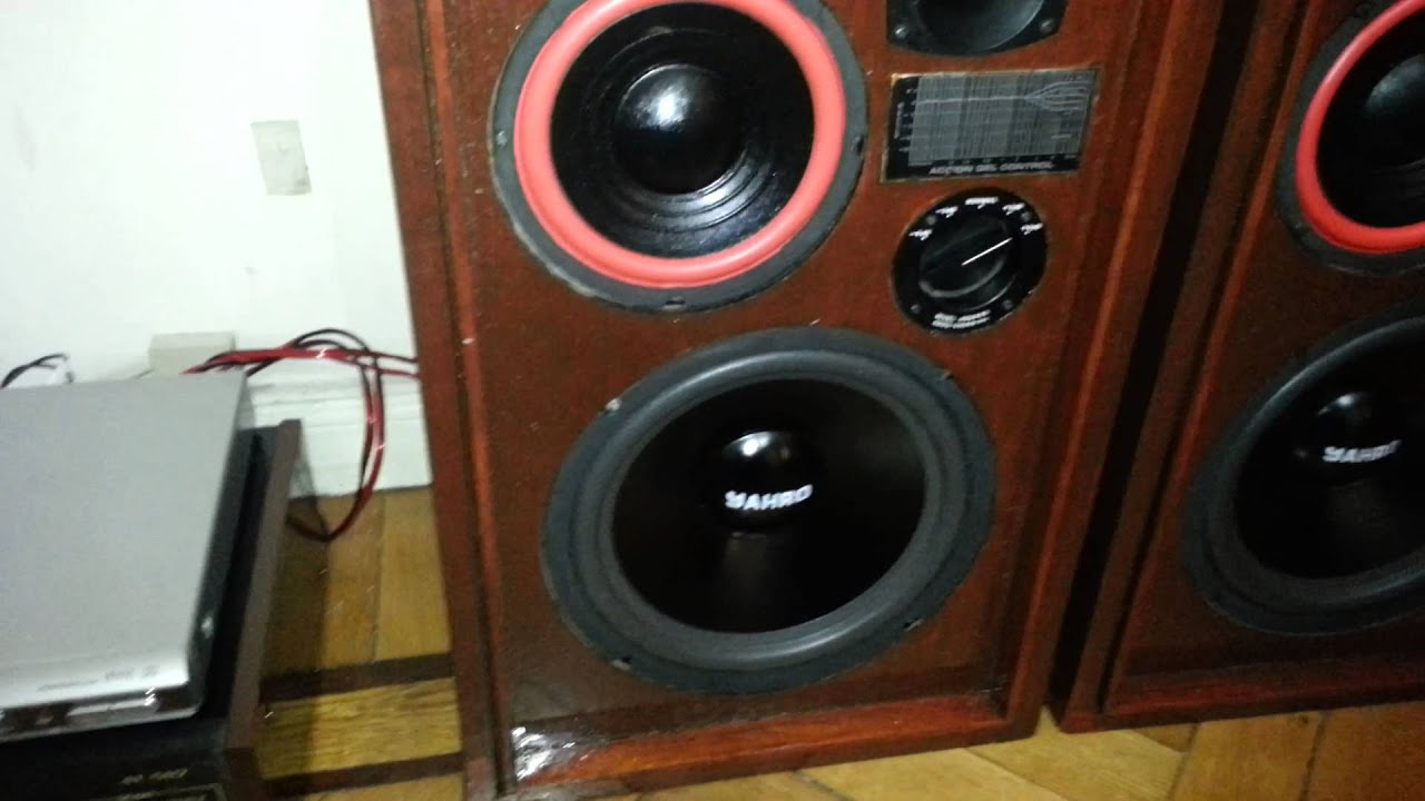 aplificador audinac at- 510 y bafles audinac 725 reciclados ., un caño -  YouTube