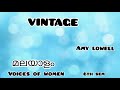 Vintage summary in malayalamamy lowellvoices of women6th sem