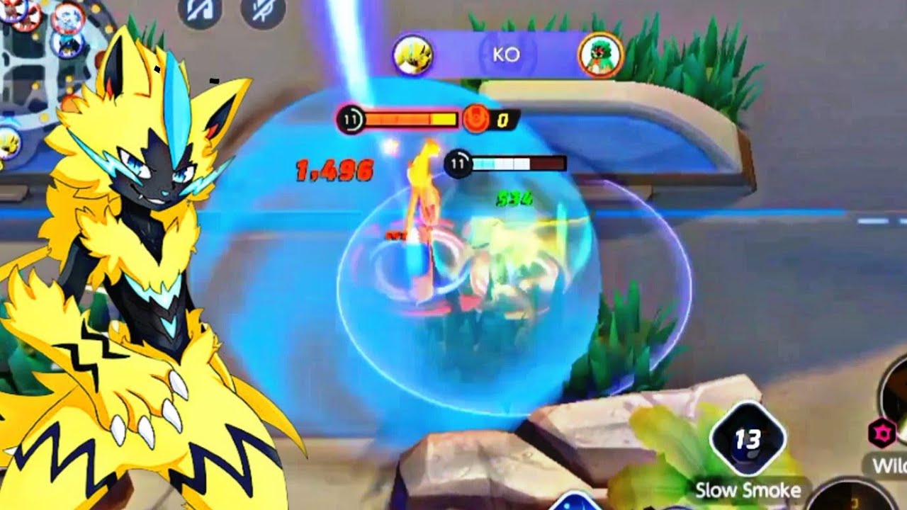 U Can't Catch Zeraora In Pokemon Unite⚡Zeraora Pokemon Unite Gameplay