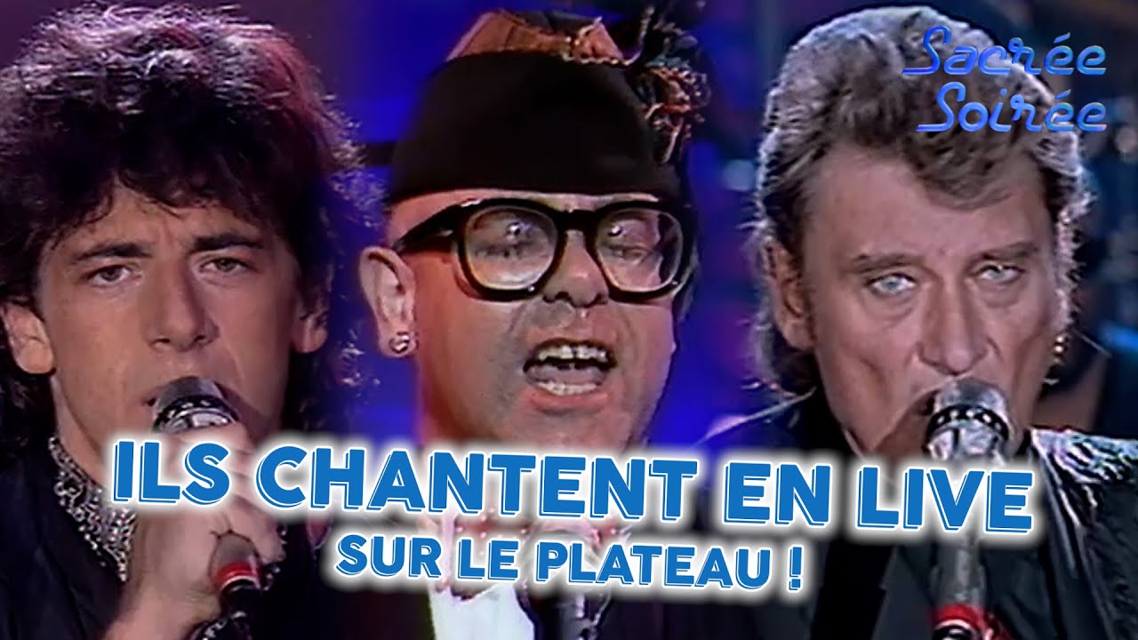 Johnny Hallyday chante pour la première fois sur le plateau de Sacrée Soirée