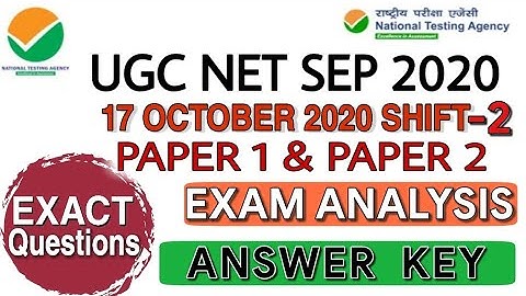 17 October 2020 NTA UGC NET SHIFT - 2 Exam Analysis Paper 1 & Paper 2 | Commerce NTA UGC NET Exam