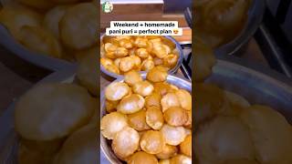 Weekend + homemade pani puri = perfect plan 😍 #panipuri #recipe #golgappa #panipurichallenge #food