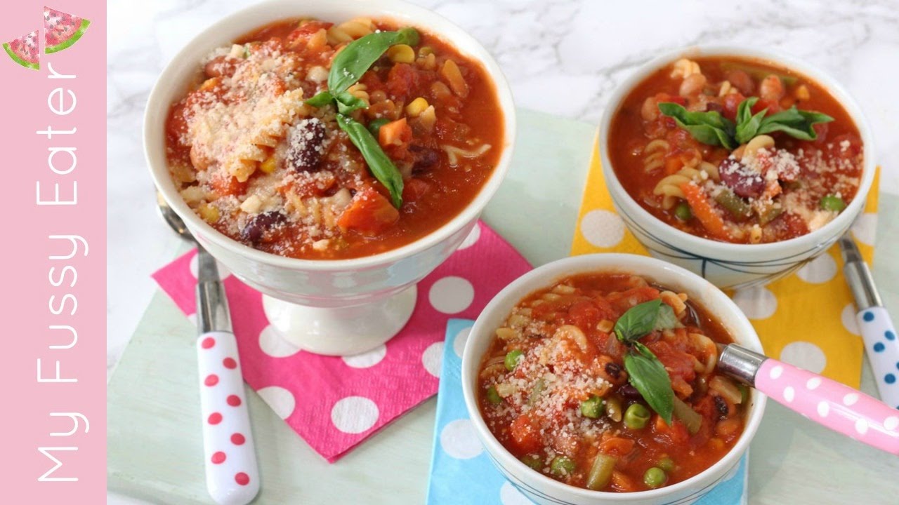 Easy Minestrone Soup KidFriendly Soup Recipe Recipe Learn