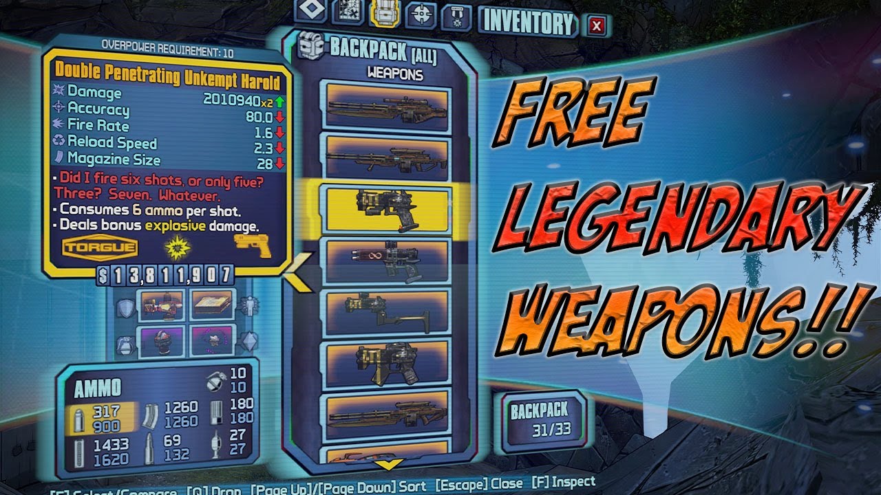 Borderlands 2 10th Anniversary Free Legendary Weapons - YouTube