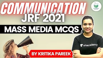 NTA UGC NET 2021 | Communication by Kritika Pareek | Mass Media MCQs