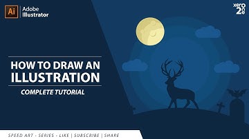 [Speed Art] Beautiful Landscape Flat Design |Adobe Illustrator 2020 Tutorials| Illustration tutorial