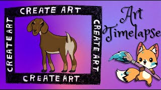 Goat Butt for April Fools! | Digital Art Timelapse