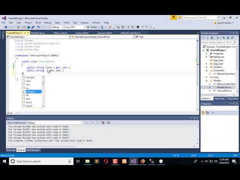124 ASP .NET MVC - Create Model and Controller for Tutorial Posts