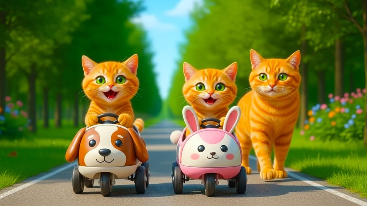 Mama Cat Trims Fur on the Farm and Makes Tiger Hat For Kittens At Home🐾🎩🐯