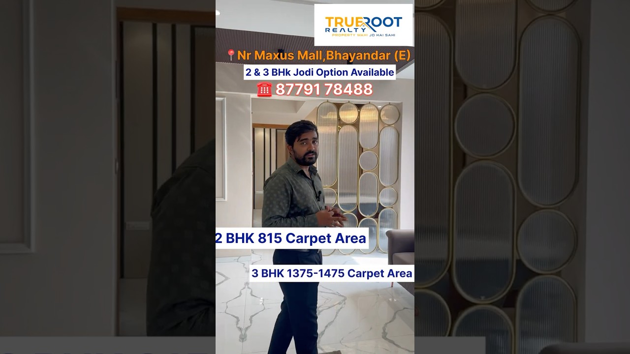 Biggest Carpet in Bhayandar 2 & 3 Bhk Apartments - Trueroot Realty Pvt. Ltd. | Bhayandar East.