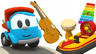 Música infantil do Léo, o caminhão! Desenhos animados em português. Cante com Léo