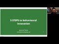 Vishal George on "5 STEPS to behavioural innovation"