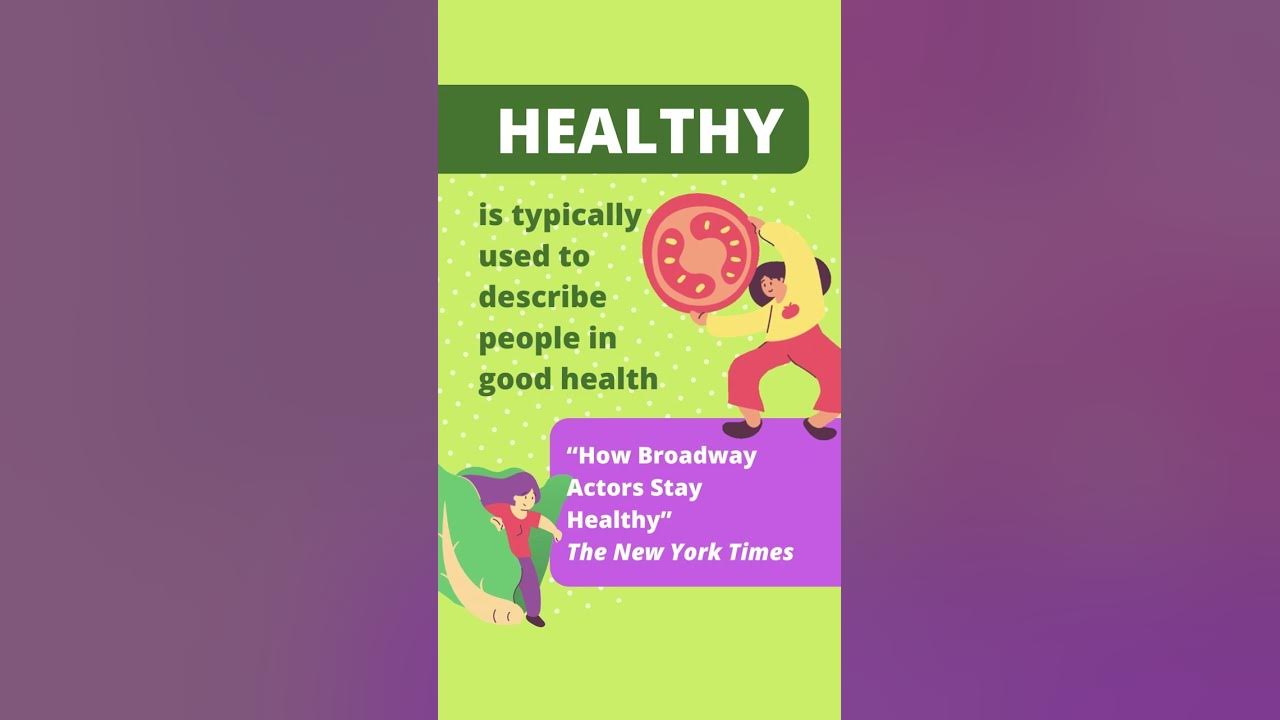 Healthy vs healthful youtube