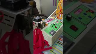 Handle cutting machine #carrybag #loopmaking #nonwovenmachine #boxbag
