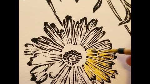 Adding watercolor to a print