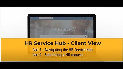 HR Service Hub Navigation - Client View
