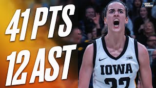 Caitlin Clark's STELLAR Elite 8 Performance vs LSU - 41 PTS & 12 AST!!! | April 1, 2024