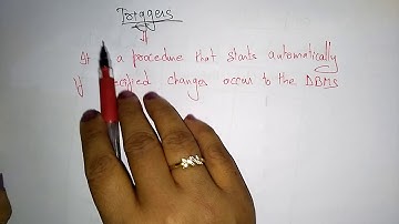 Triggers in dbms | DBMS | Lec-42 | Bhanu Priya