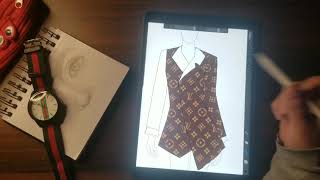 كيف ترسم ازياء من قماشة جاهزة (قماشة انت بتحبها) ️ Fashion design through pattern