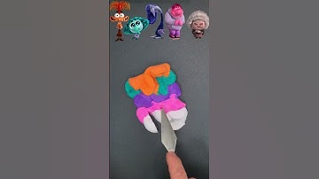 Inside Out Clay Mix | Guess the New Emotion #satisfying #colormixing #InsideOut