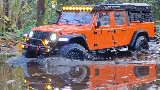 Jeep Gladiator 1/7 Scale Wet Trail & Rocks Run - Rlaarlo JK07 RC Crawler