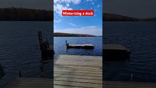 Winterizing a dock to freeze in the lake #dock #docks #cottage #diytips #reno #tools #handyman #diy