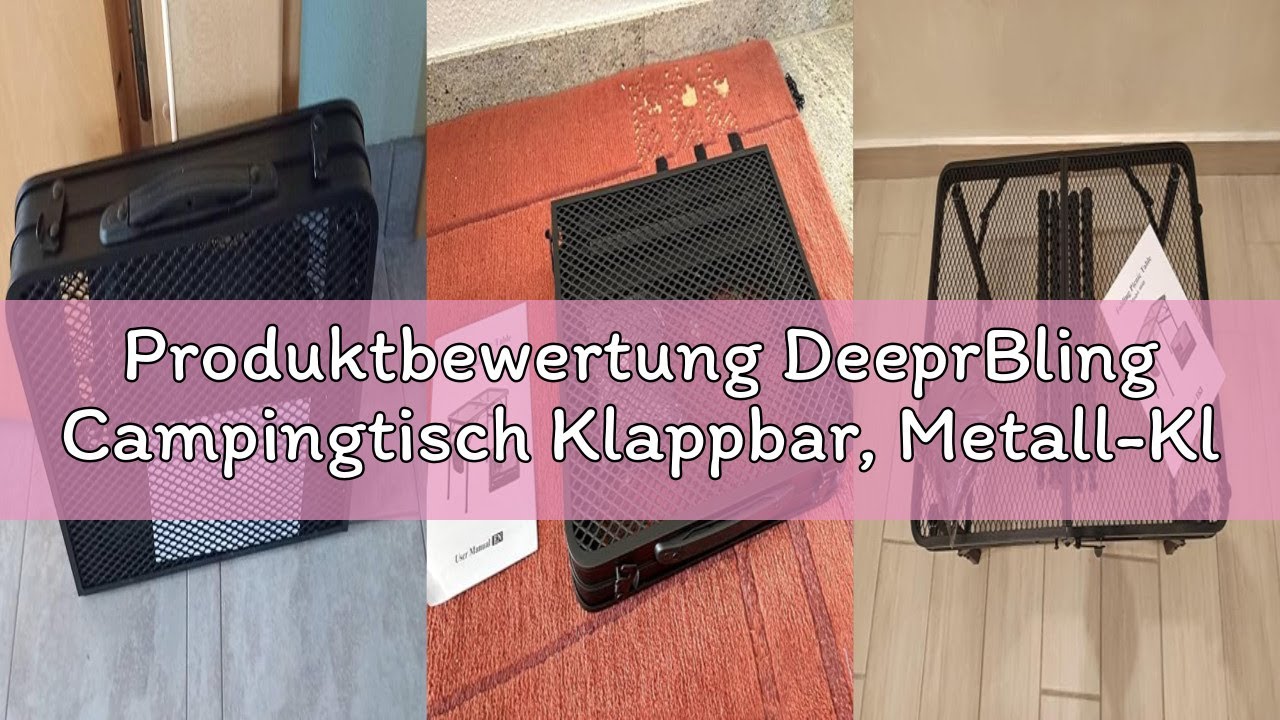 Produktbewertung DeeprBling Campingtisch Klappbar, Metall-Klapptisch Camping Klein 60x40 cm, Klappti