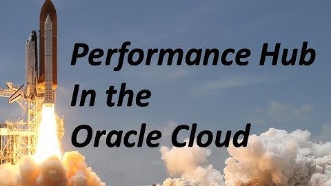 The Performance Hub - On the Cloud!