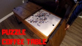 PUZZLE COFFEE TABLE BUILD - hidden work space