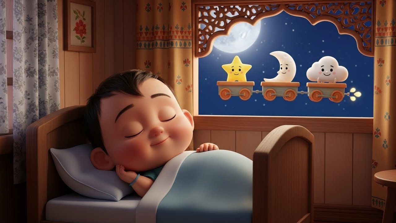 हिंदी लोरी 🌙 Baby Sleep Lullaby | सपनों की रेल Dream Train 🚂 | तारों का बगीचा ✨