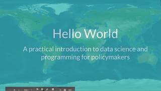 Hello World   A Practical Introduction to Data Science & Programming for Policymakers