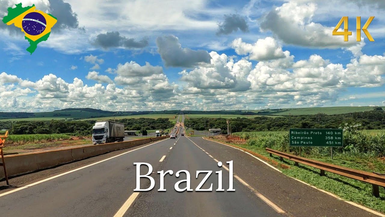 Driving Brazil 🇧🇷 | Relaxing Highway BR-050 Drive from Uberaba toward São Paulo