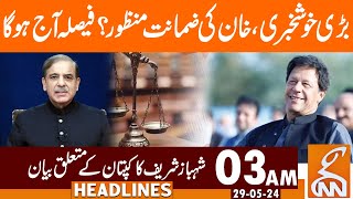 Shahbaz Sharif's Statement About Imran Khan | News Headlines | 03 AM | 29 May 2024 | GNN