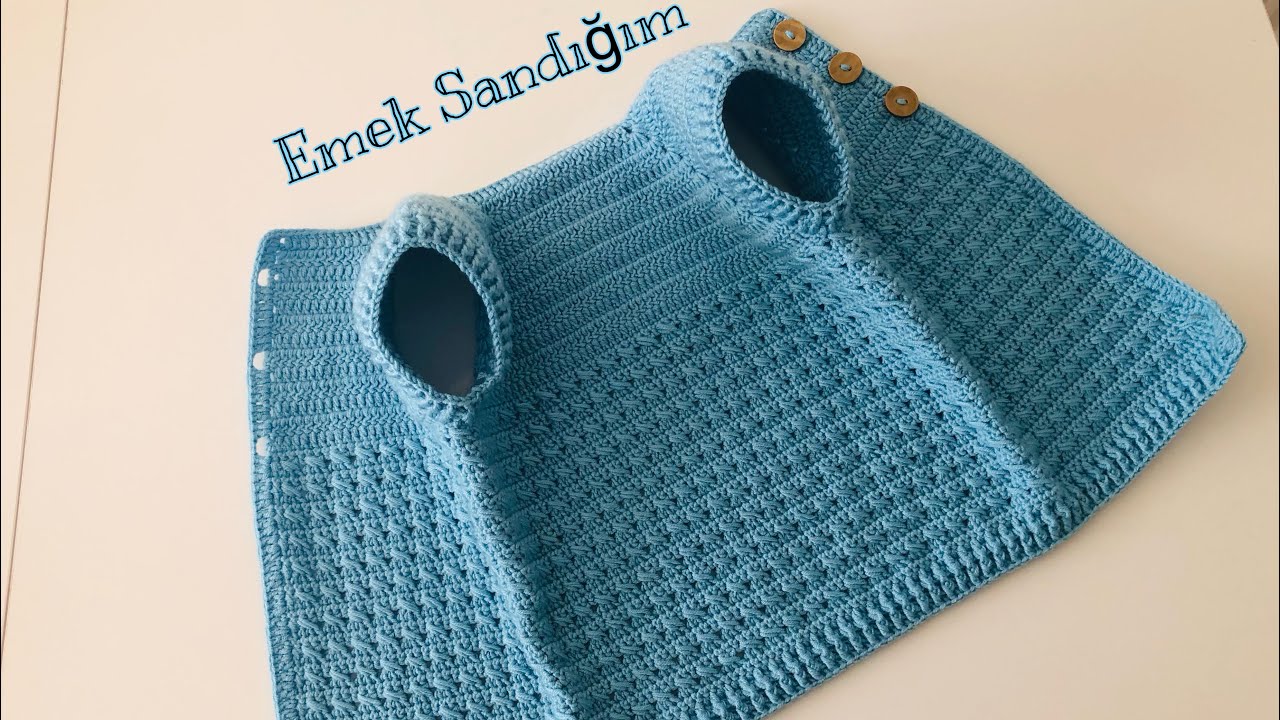 Tığ işi çok kolay bebek yeleği / Erkek bebek yeleği / Kız bebek yeleği / Çabuk biten bebek yeleği