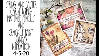 Spring and Easter cards with Inktense pencils Sunday inspiration 4/5/20 screenshot 5