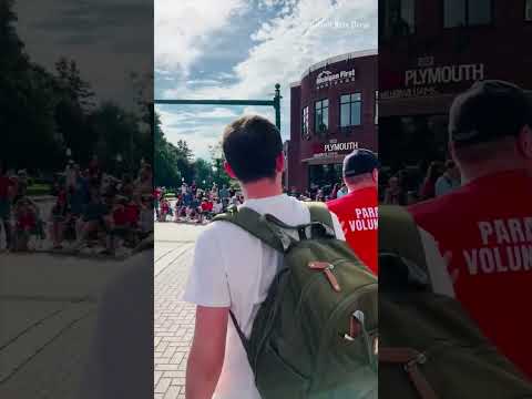 Spectators line up early for 4th of July parade in Plymouth