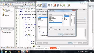 How to change font and color of code in NetBeans IDE 10.0