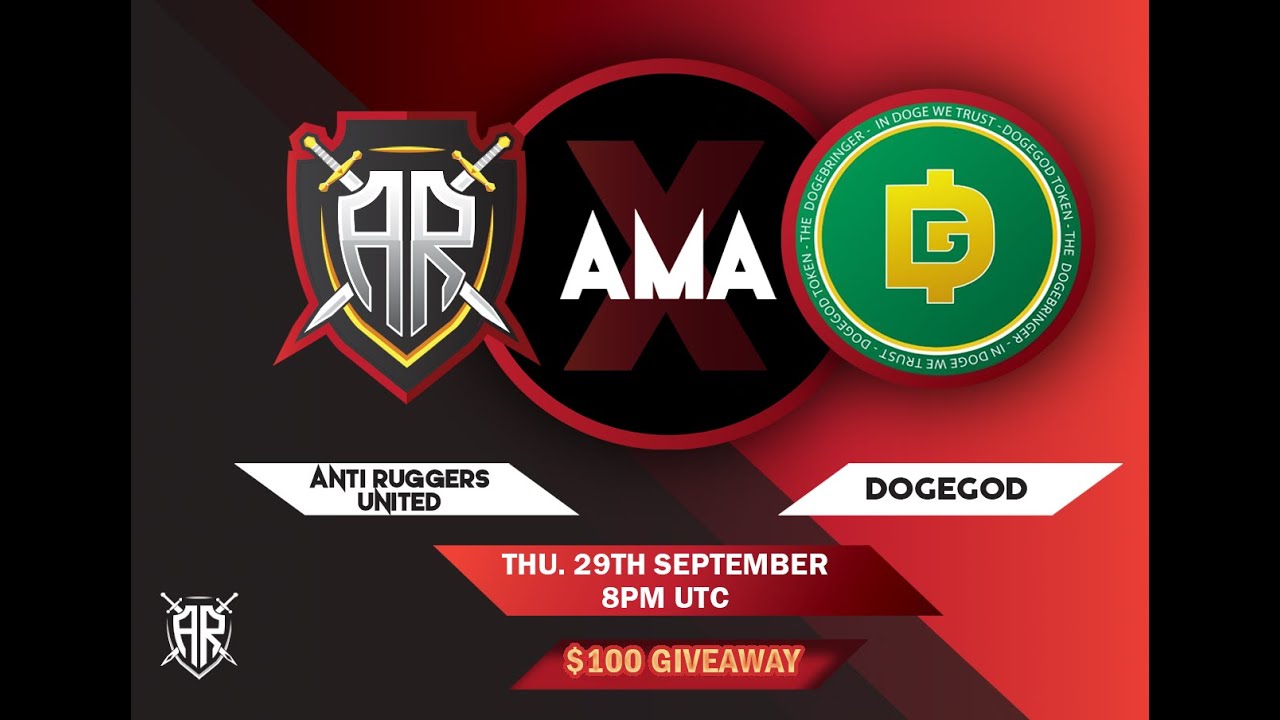 Anti Ruggers United AMA with DogeGod - 9.29.2022 - Doge Reward Plus CZUSD PAIR!
