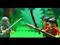 Grey ninja vs two robbers (LEGO)