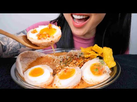 TOM YUM NOODLE SOUP (ASMR EATING SOUNDS) NO TALKING | SAS-ASMR