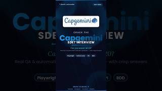 Capgemini SDET Interview Q&amp;A 2026 | Playwright #shorts