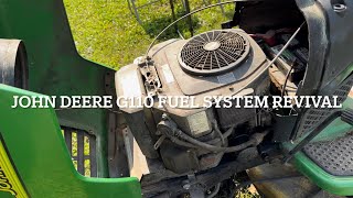 John Deere G110  after one year - fuel system and blades. 