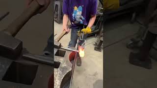 the process of installing nails on the axe where the wood is to be attached #constructionchannel